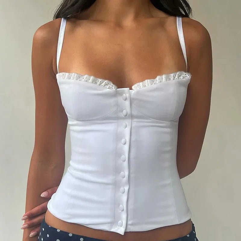 ZEYA - Celeste Lace Patchwork Corset Top