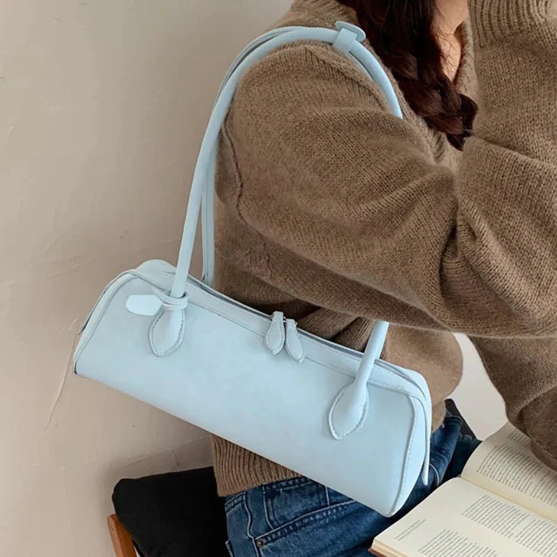 ZEYA - Celeste Suede Baguette Bag