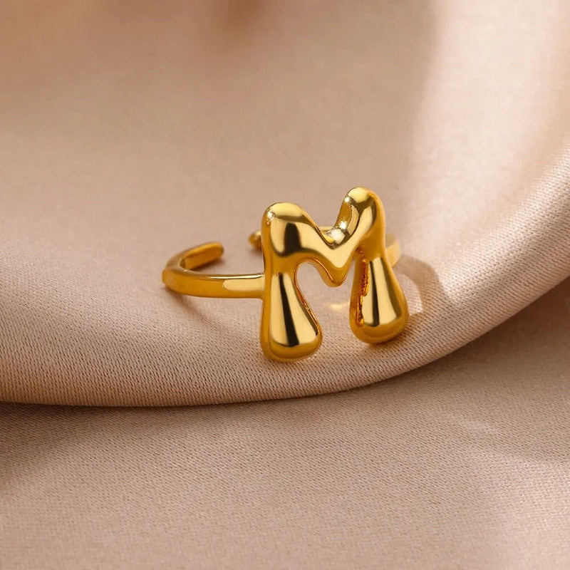 ZEYA - Cindella Adjustable Bubble Initial Ring
