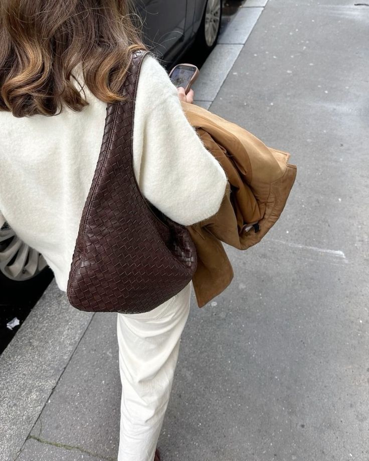 ZEYA - Clara Woven Faux Suede Tote Bag