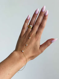 Cora Catena a Mano con Strass a Fiore