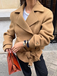 Cappotto corto con cintura Corinne