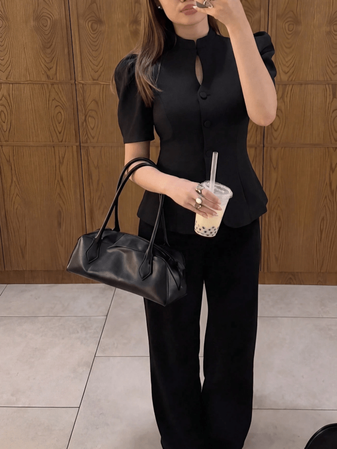 ZEYA - Cosima Stand Collar Top