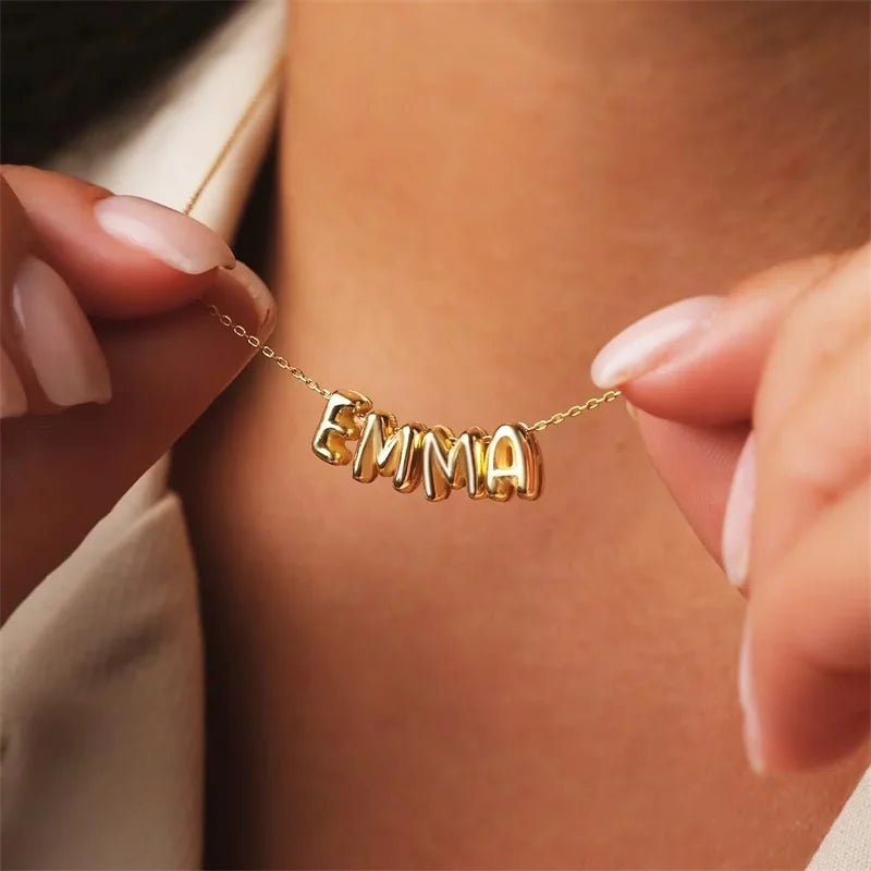 ZEYA - Custom 3D Bubble Name Necklace