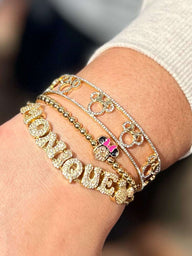 Bracciale Customizable con Lettere Bubble