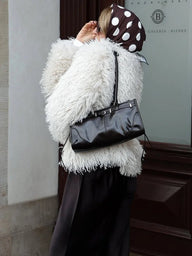 Aelide cappotto corto soffice in ecopelliccia