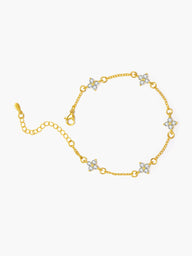 Braccialetto a catena con fiori di strass Dina