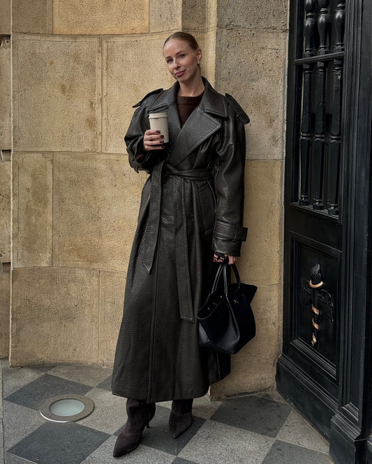 ZEYA - Dominique Long Leather Jacket