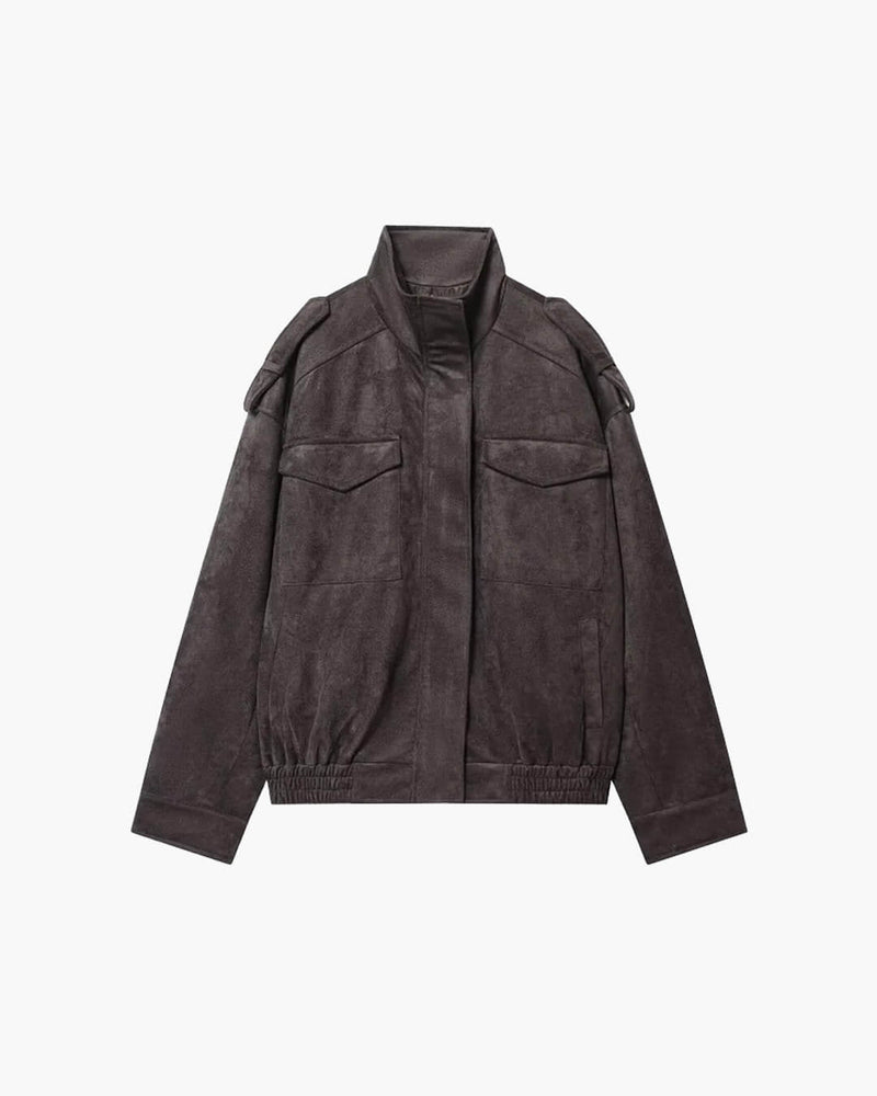 ZEYA - Elisse Suede Bomber Jacket