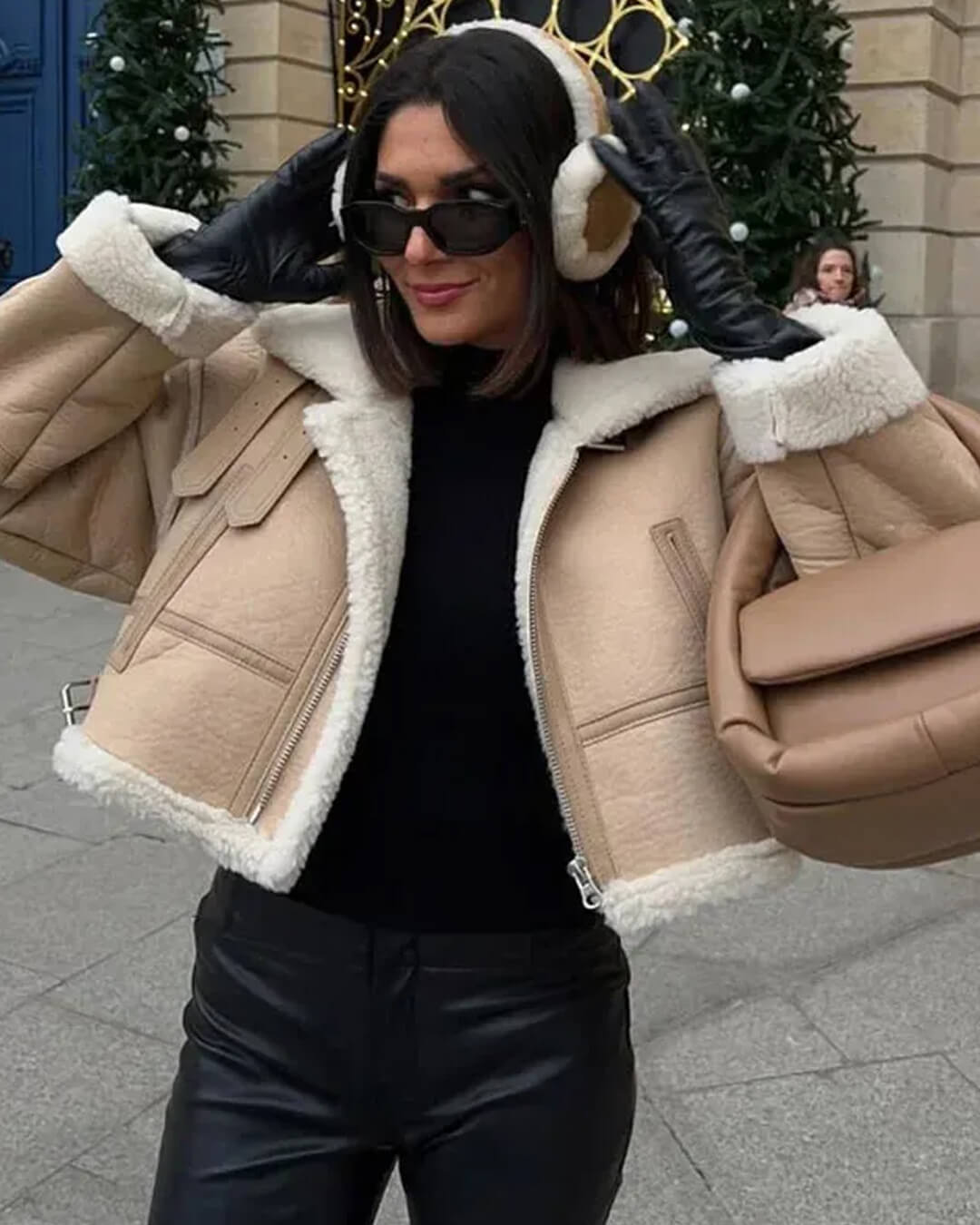 ZEYA - Elodie Suede Faux Fur Jacket