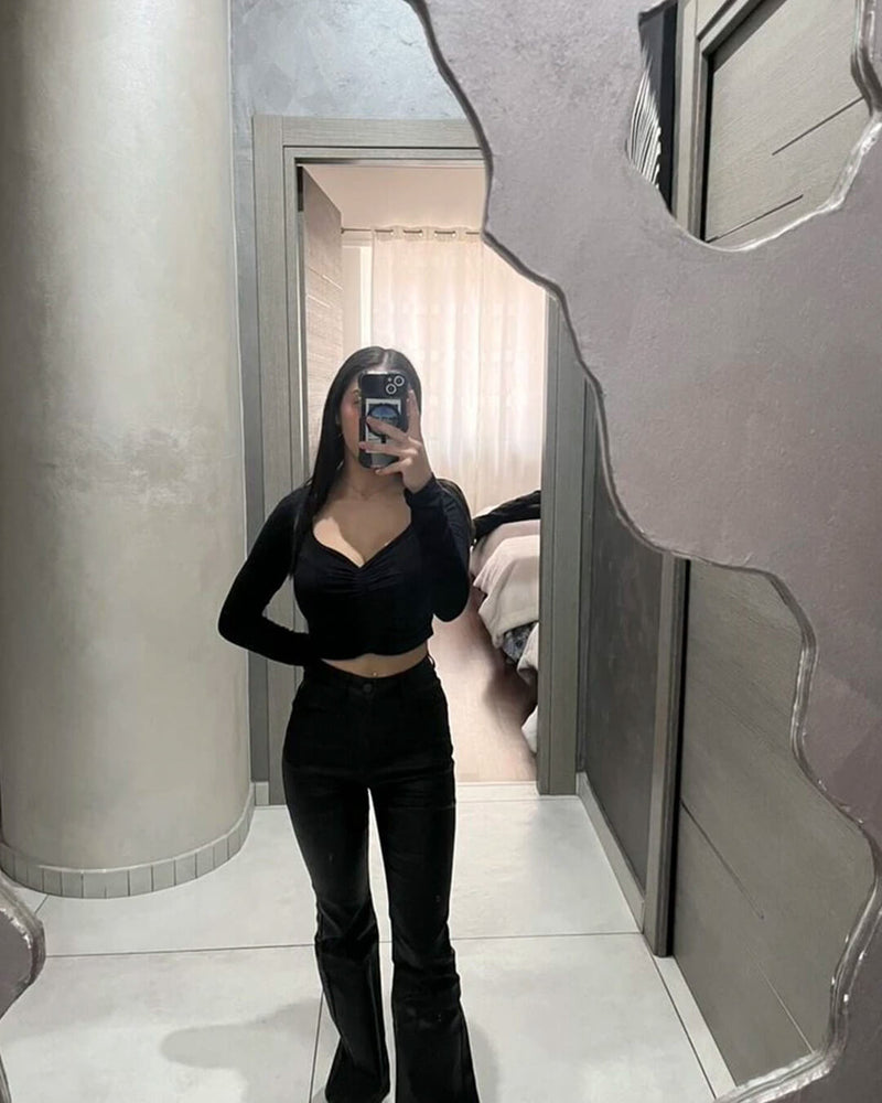 ZEYA - Eloise Faux Leather Flare Pants