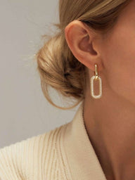 Orecchini a cerchio con maglia pavé scintillante Elysia