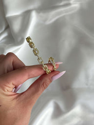 Set di anello e bracciale regolabili con link in zirconia Fenella