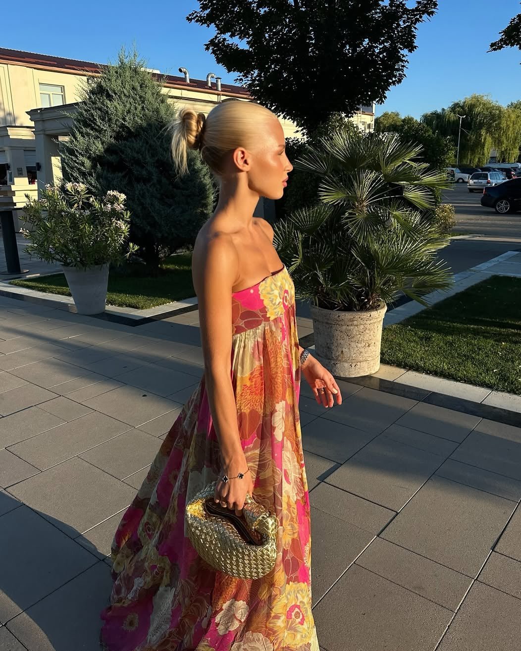 ZEYA - Fern Floral Strapless Maxi Dress