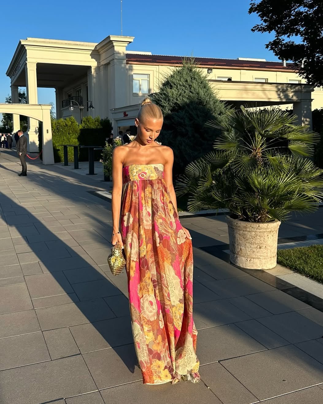 ZEYA - Fern Floral Strapless Maxi Dress