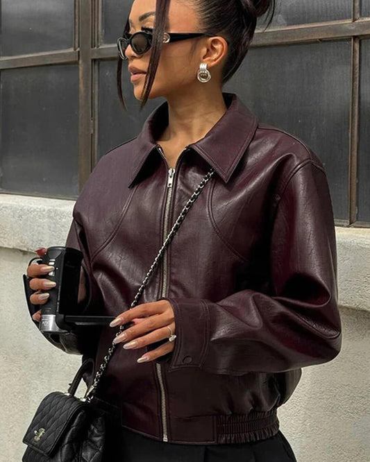 Bomber in ecopelle Florence