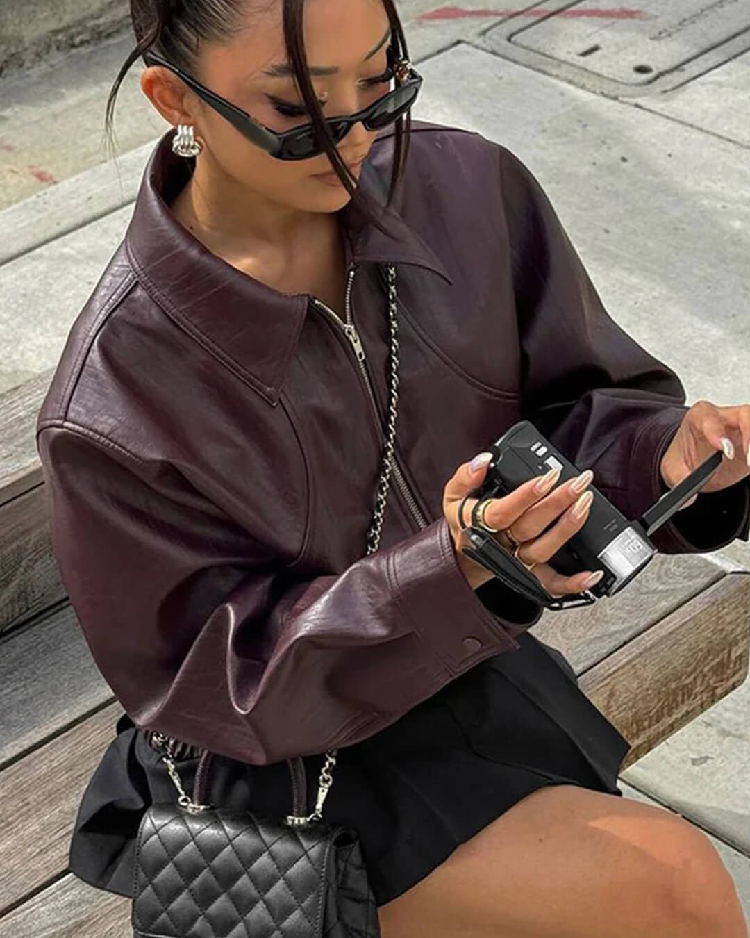 Bomber in ecopelle Florence