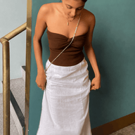 Genevra blusa scollata sulle spalle