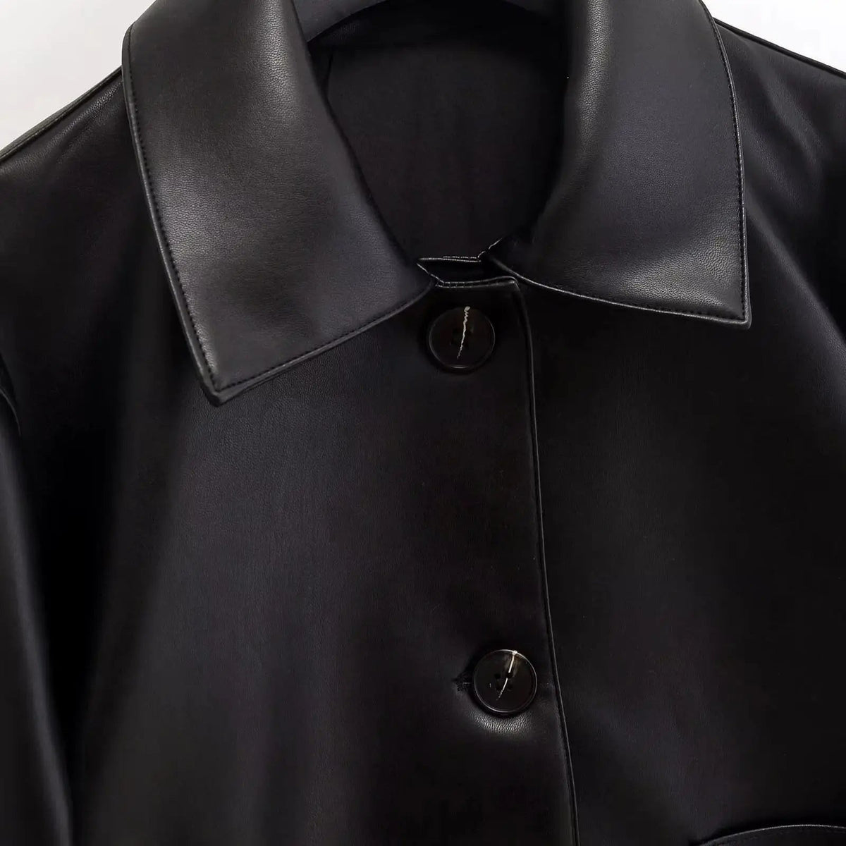 ZEYA - Gianne Cropped Faux Leather Jacket