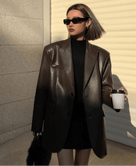 Blazer oversize in pelle vegana Glaiza