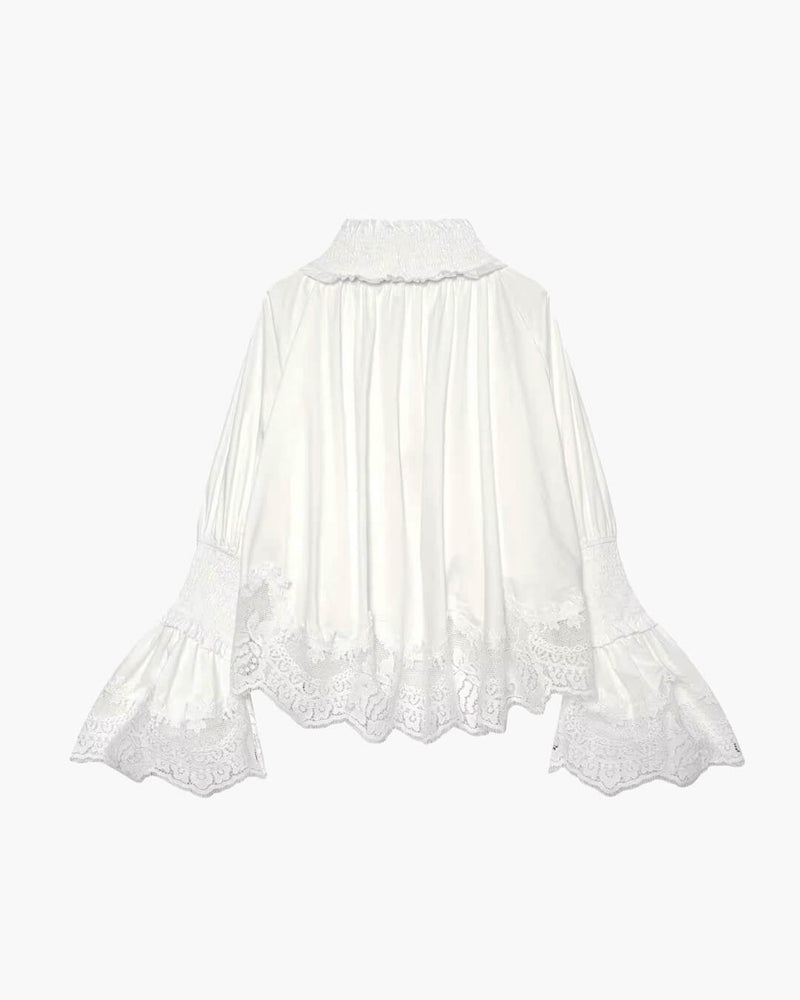 ZEYA - Gloria Embroidery Lace Trim Blouse