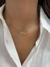 Collana a catena intrecciata in zirconia Gwen