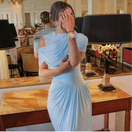 Abito maxi aderente in mesh Hadley