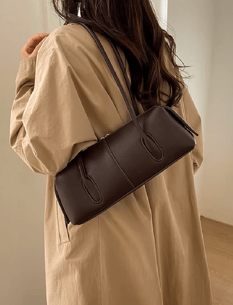 ZEYA - Hannah Cylindrical Leather Shoulder Bag