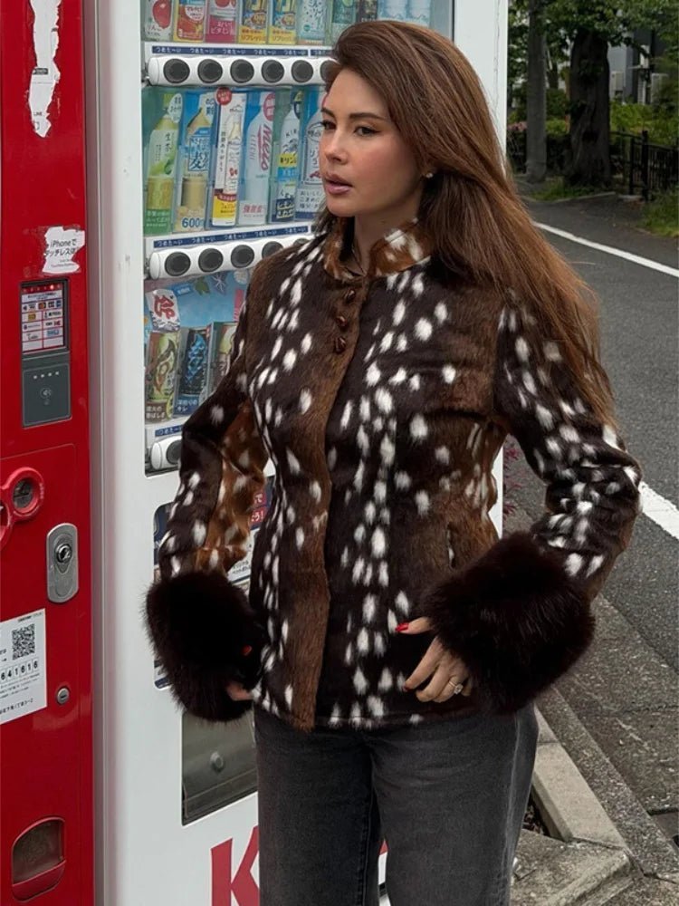 ZEYA - Harriet Stand Collar Faux Fur Jacket