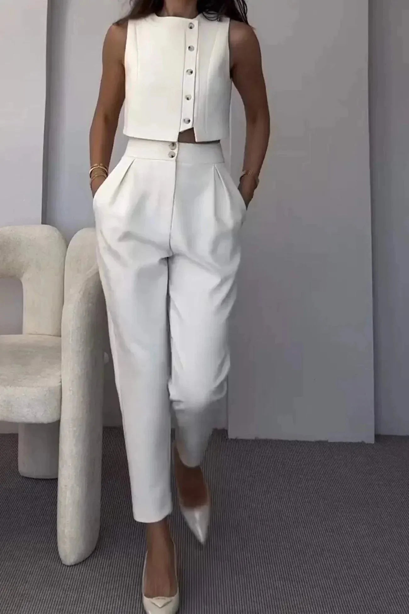 ZEYA - Hayley Cropped Top Two-Piece Set