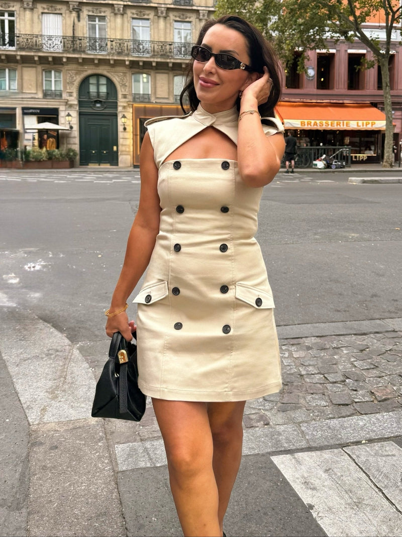 ZEYA - Helen Sleeveless Cutout Sheath Mini Dress