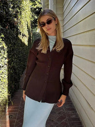 Cardigan con scollo a V in vita Henna