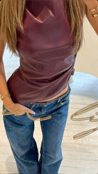 Ahlea top in finta similpelle