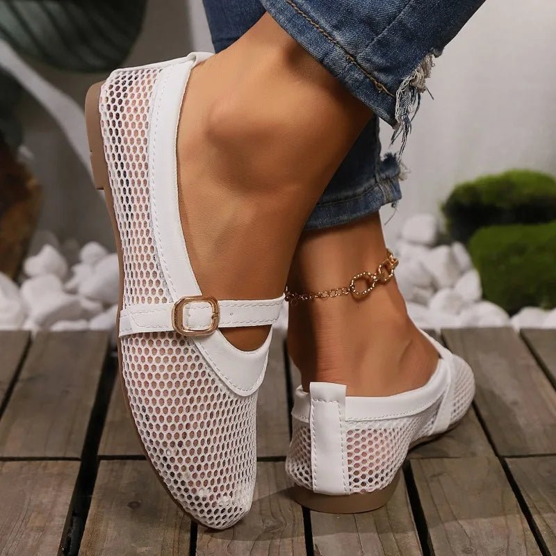 ZEYA - Indra Mesh Strap Ballet Flats