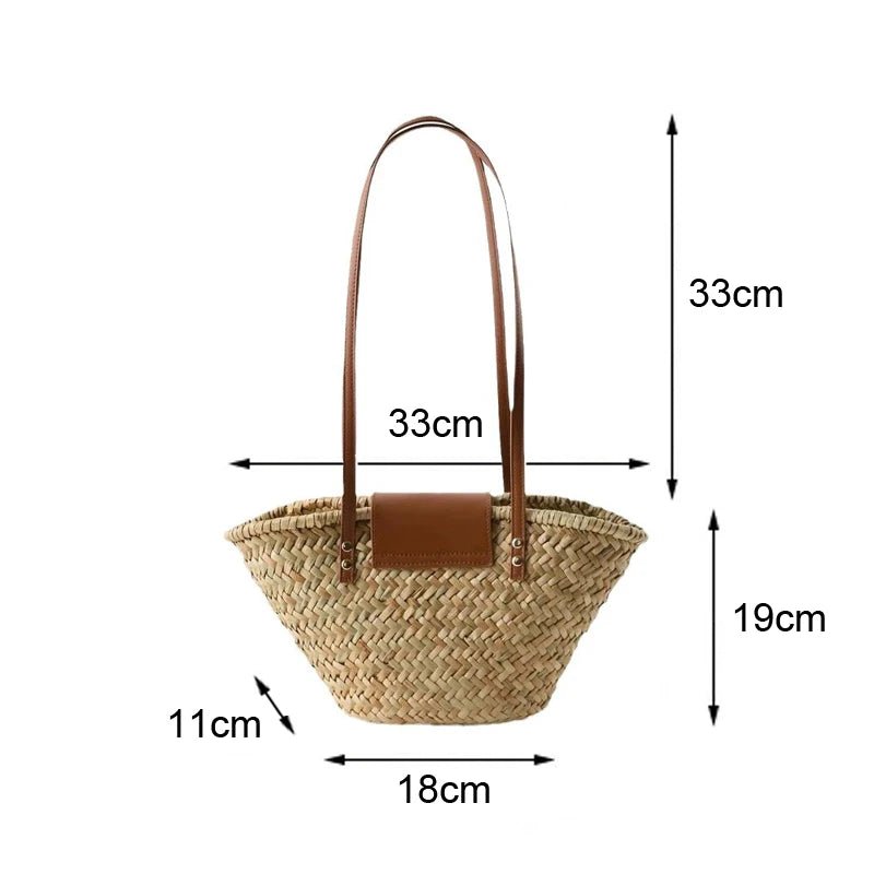 ZEYA - Ingela Woven Rattan Shoulder Bag