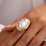 Anello regolabile con perla Ivy