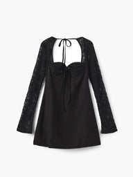 Abito Mini Jane con Dettagli in Pizzo
