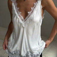 Janet Top Cami con Orlo in Pizzo