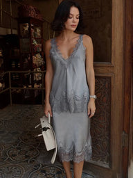 Janet Top Cami con Orlo in Pizzo