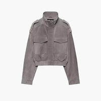 Jasmin Faux Suede Cropped Jacket