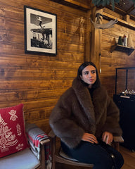 Cappotto corto in eco pelliccia Jemisha