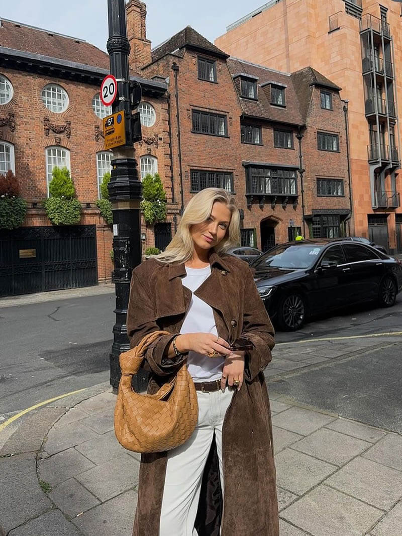 ZEYA - Jenna Faux Suede Trenchcoat