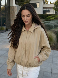 Giacca con cappuccio e zip con coulisse Jenny