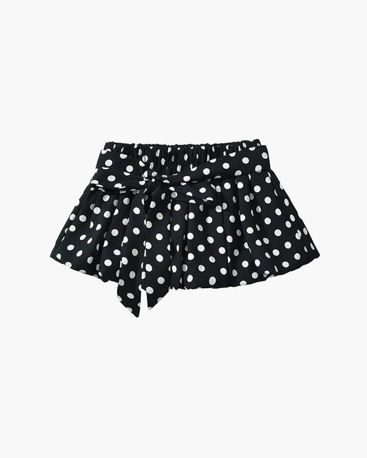 ZEYA - Jenny Polka Dot Elastic Waist Mini Skirt