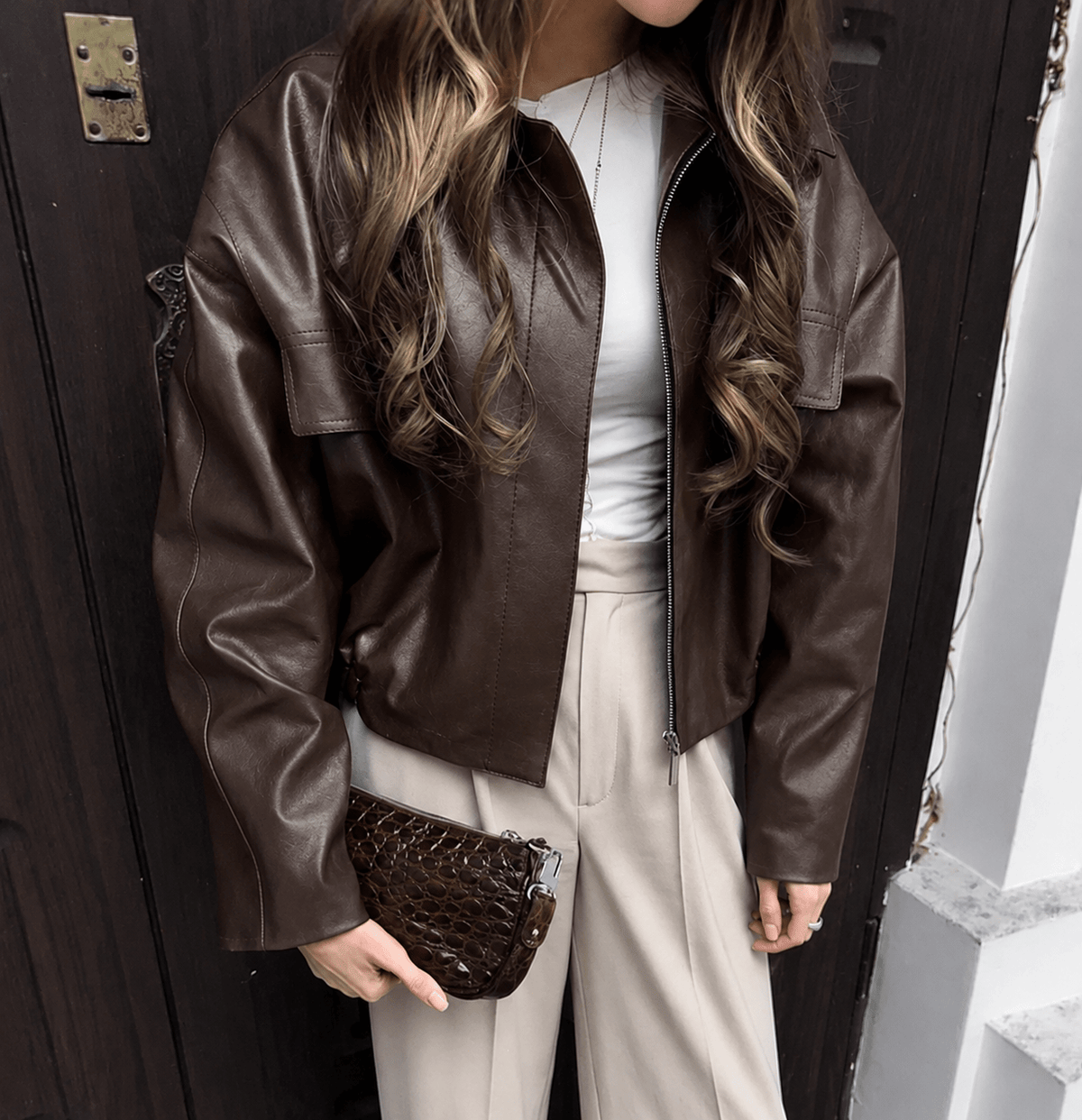 ZEYA - Jenny Vintage Faux Leather Jacket