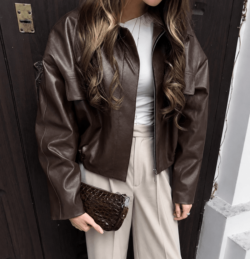 ZEYA - Jenny Vintage Faux Leather Jacket