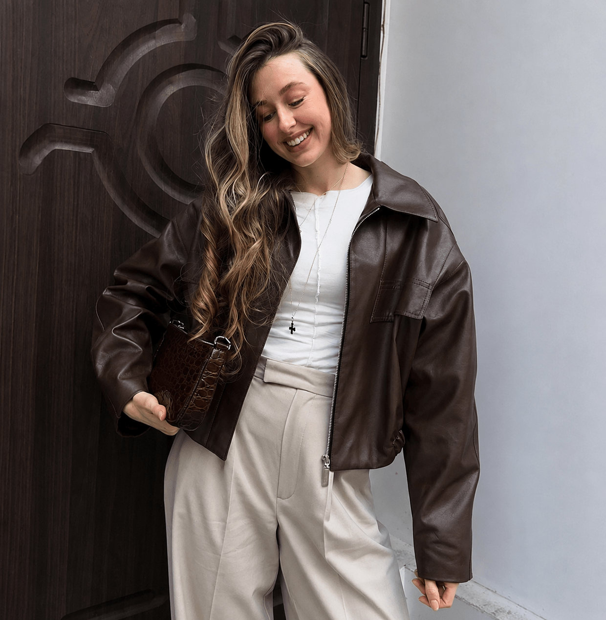 ZEYA - Jenny Vintage Faux Leather Jacket