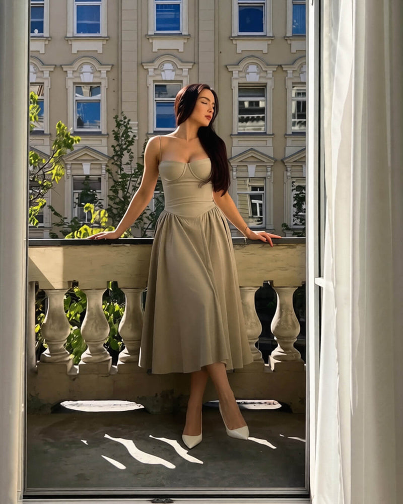 ZEYA - Jessica Sleeveless Strap Midi Dress