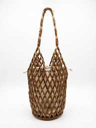 Borsa tote tessuta Jessica con perline