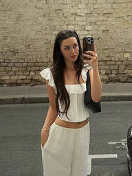 Johanna Top Corsetto con Volant